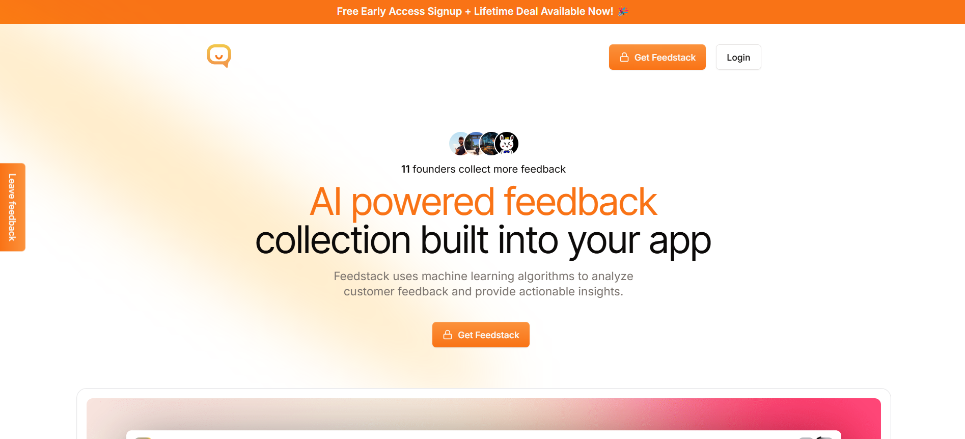 Screenshot of the Feedstack project