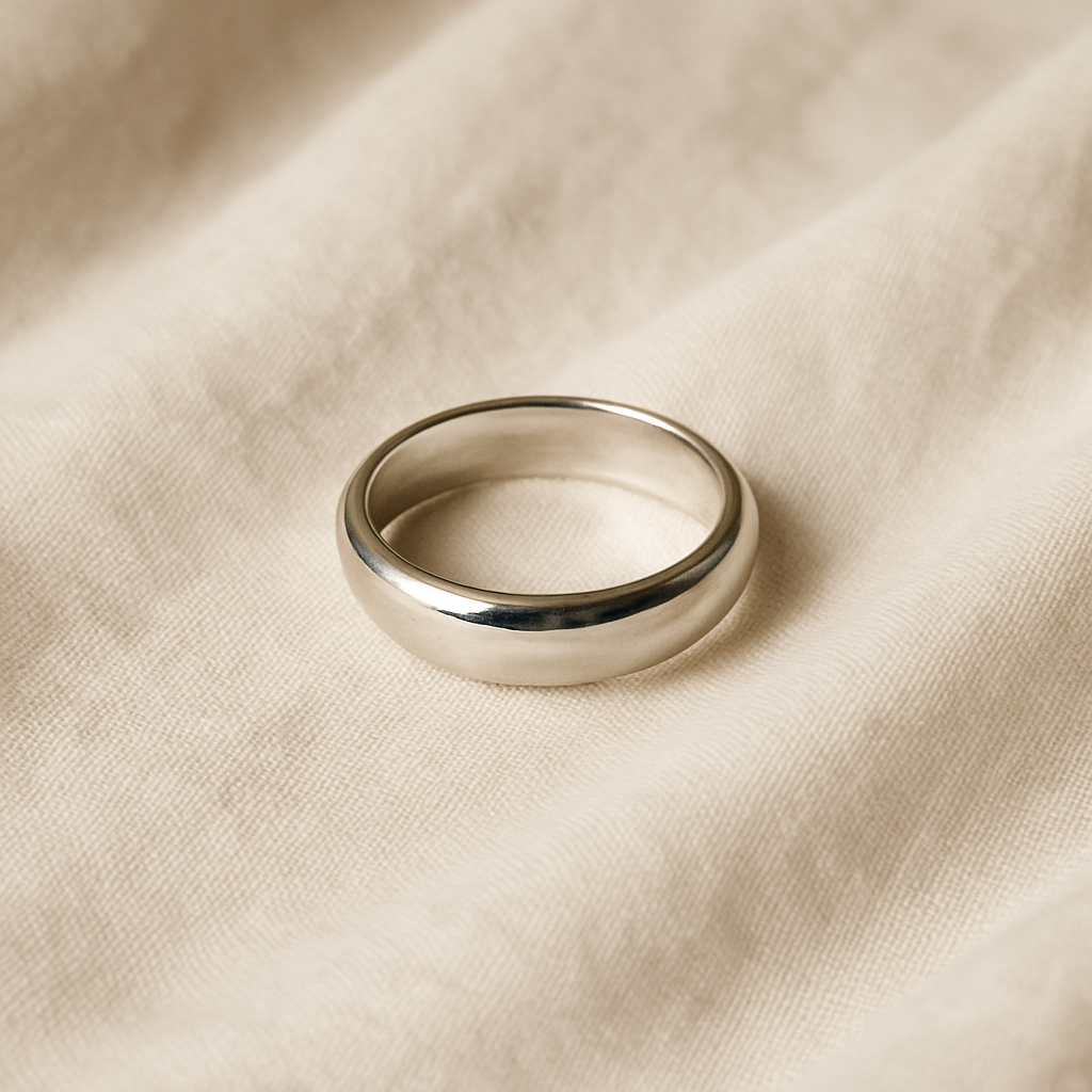 Minimalist Silver Promise Ring - Dainty Stacking Ring - Anniversary Gift for Her - Sterling Silver Band